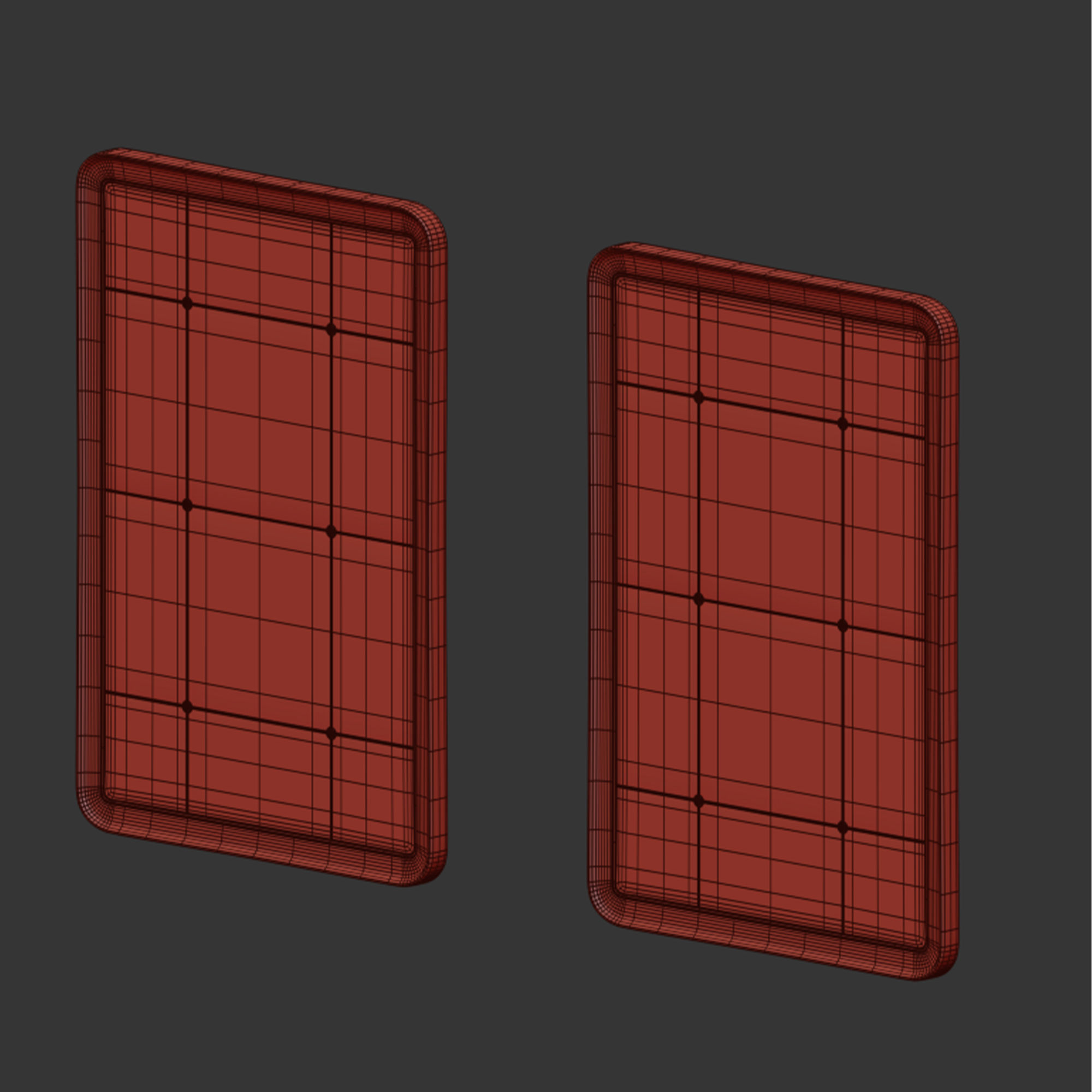 Orangery mirror by baker 3D model_7