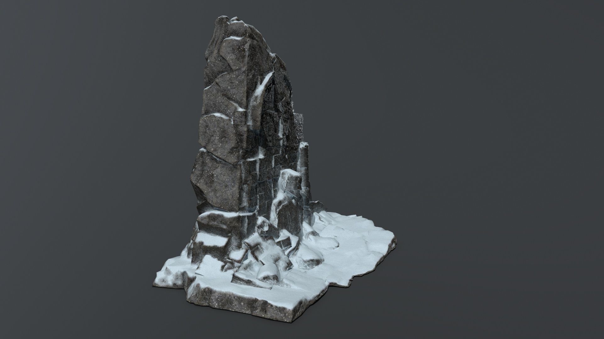 Buddha Rock Low-poly 3D model_2