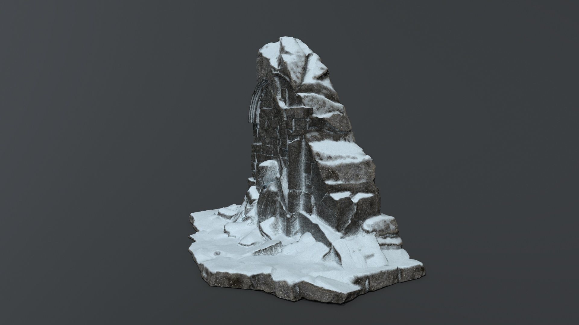 Buddha Rock Low-poly 3D model_6
