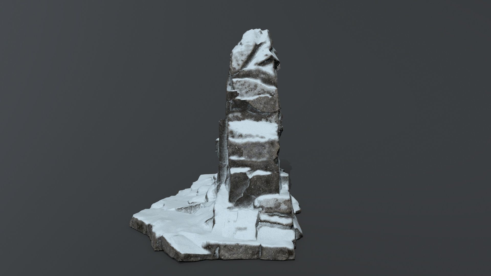 Buddha Rock Low-poly 3D model_5
