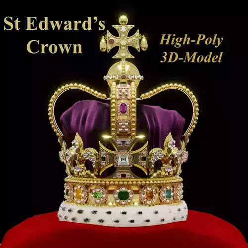 St Edwards Crown - High-Poly 3D model