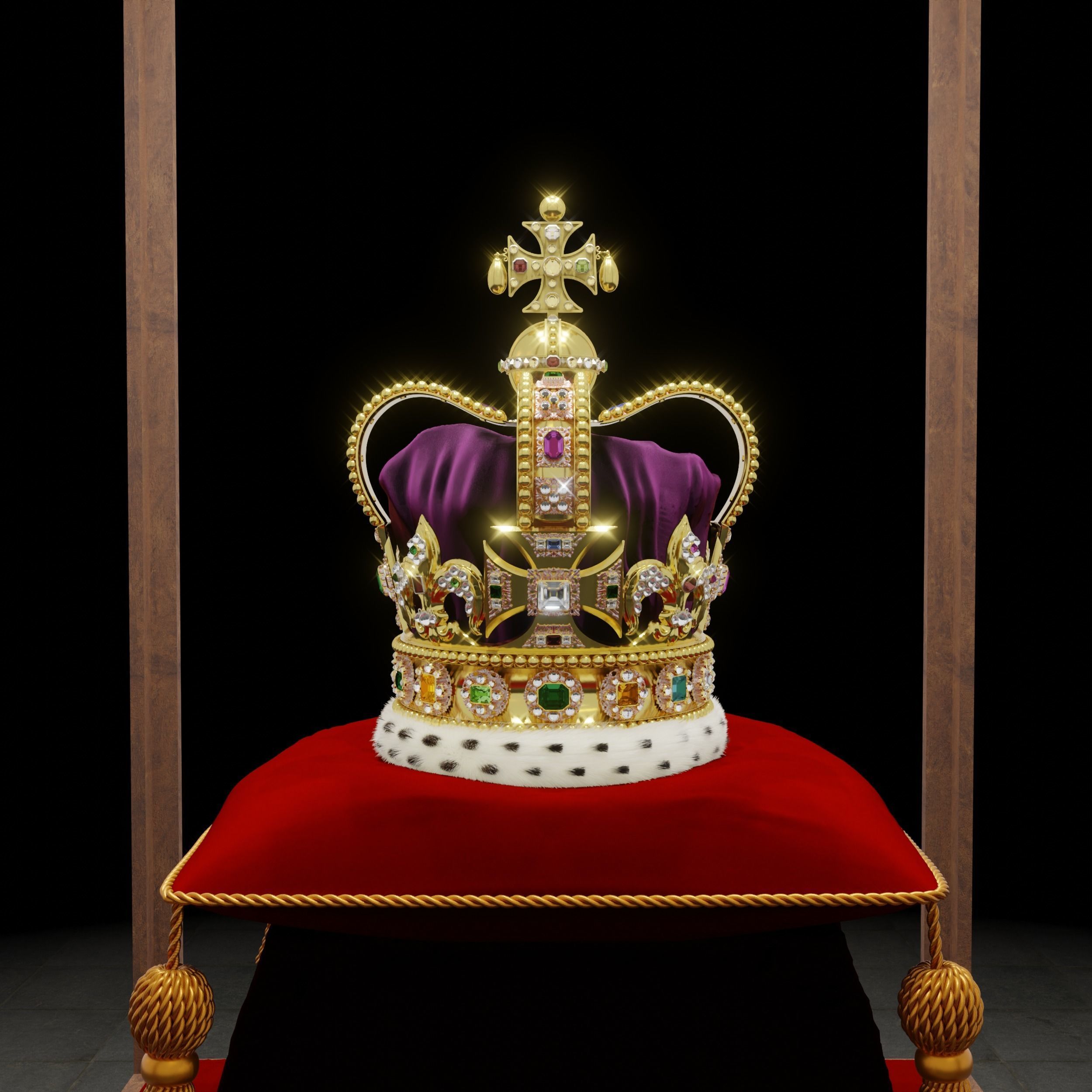 St Edwards Crown - High-Poly 3D model_2