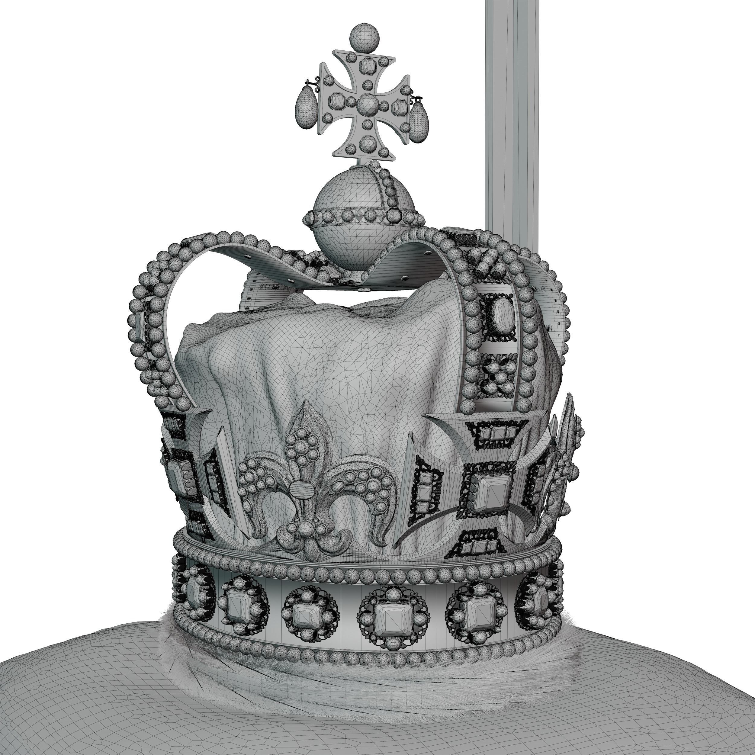 St Edwards Crown - High-Poly 3D model_7