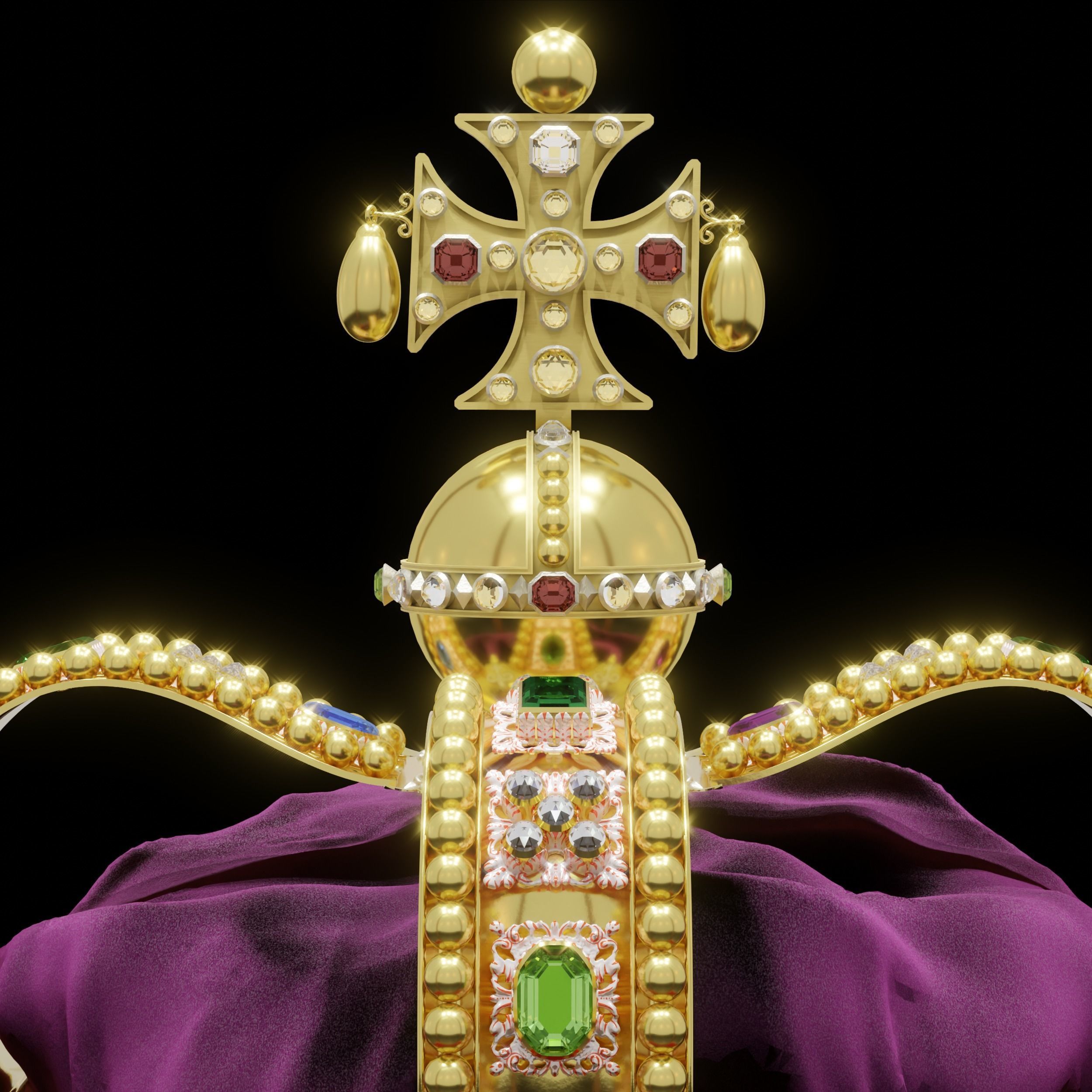 St Edwards Crown - High-Poly 3D model_18