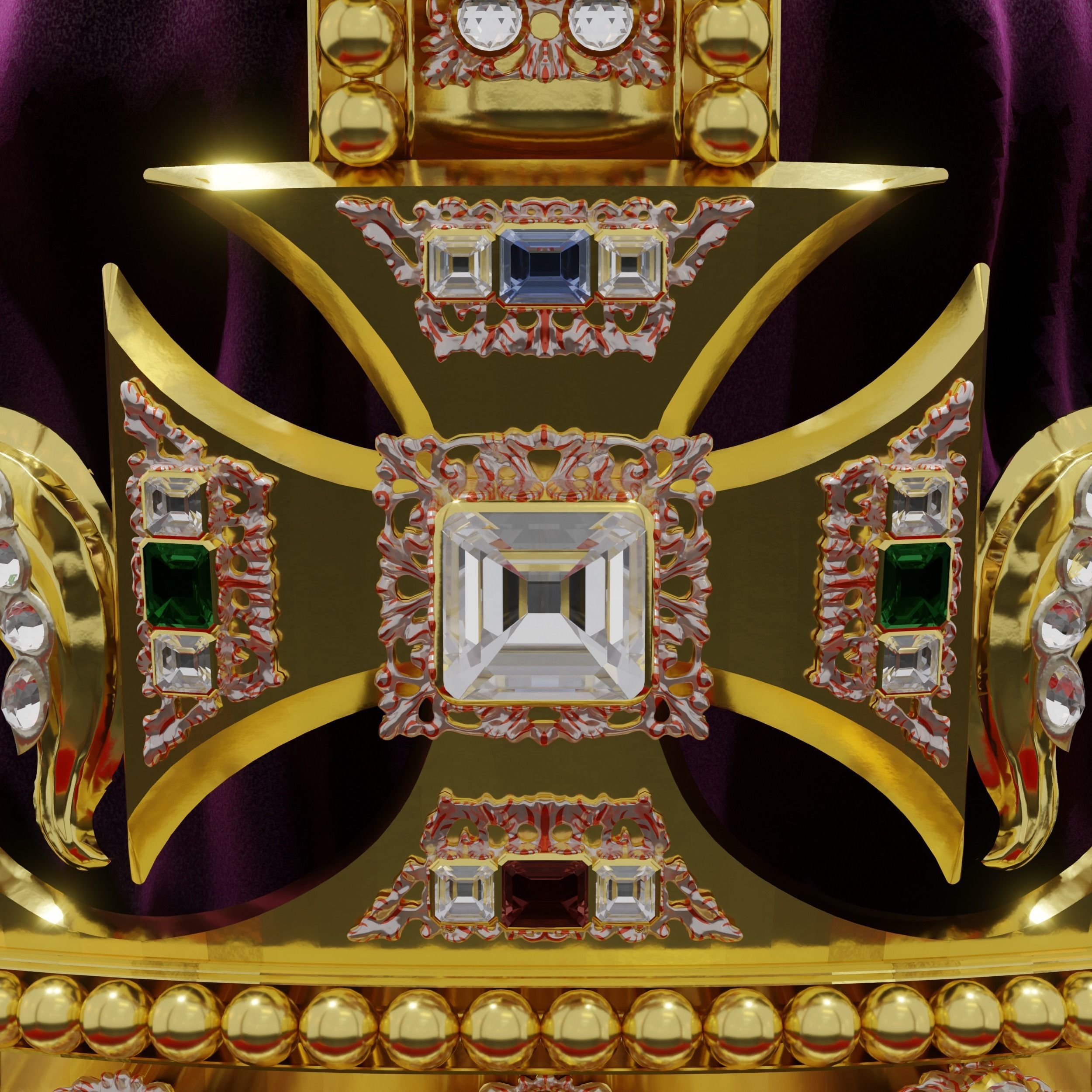 St Edwards Crown - High-Poly 3D model_14