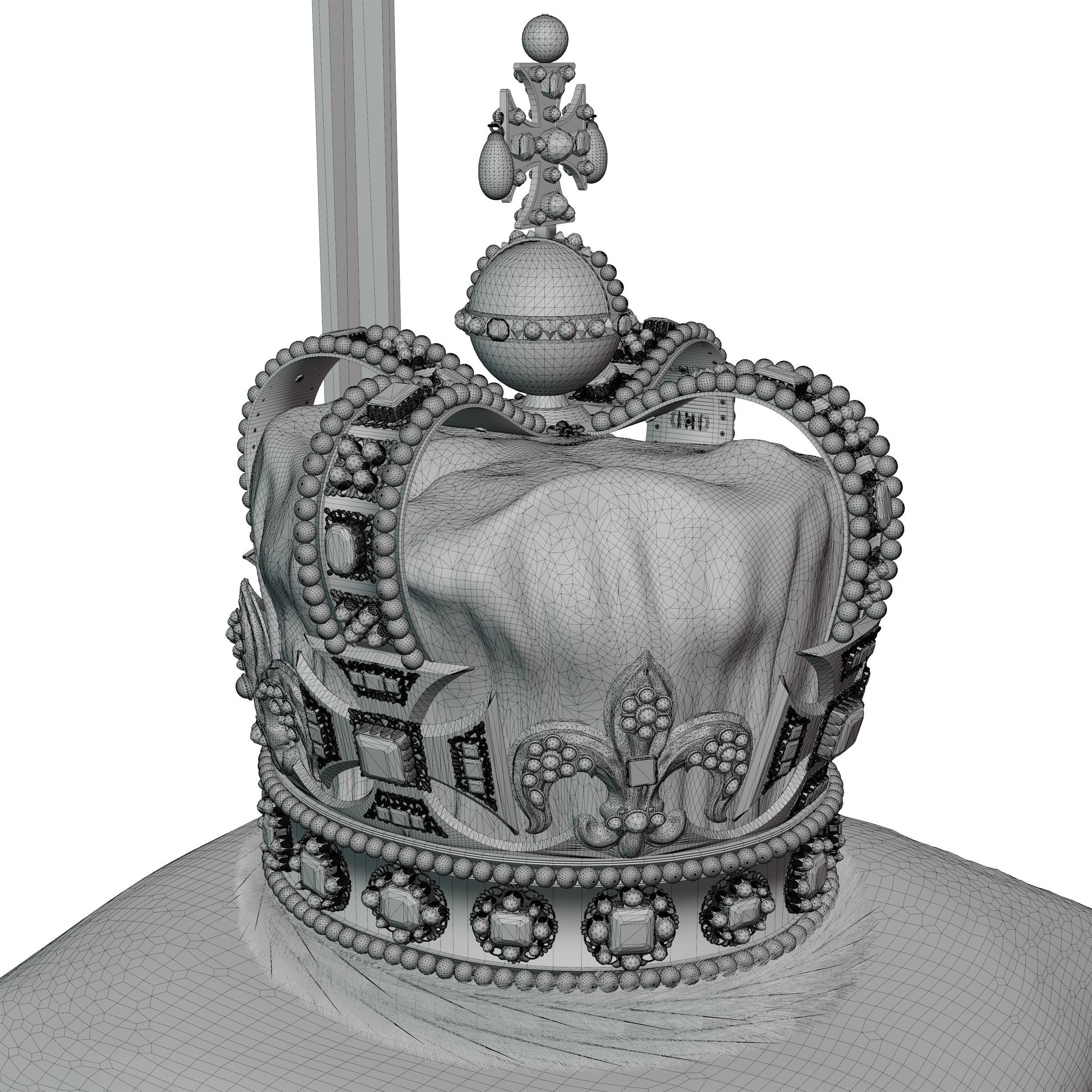 St Edwards Crown - High-Poly 3D model_17