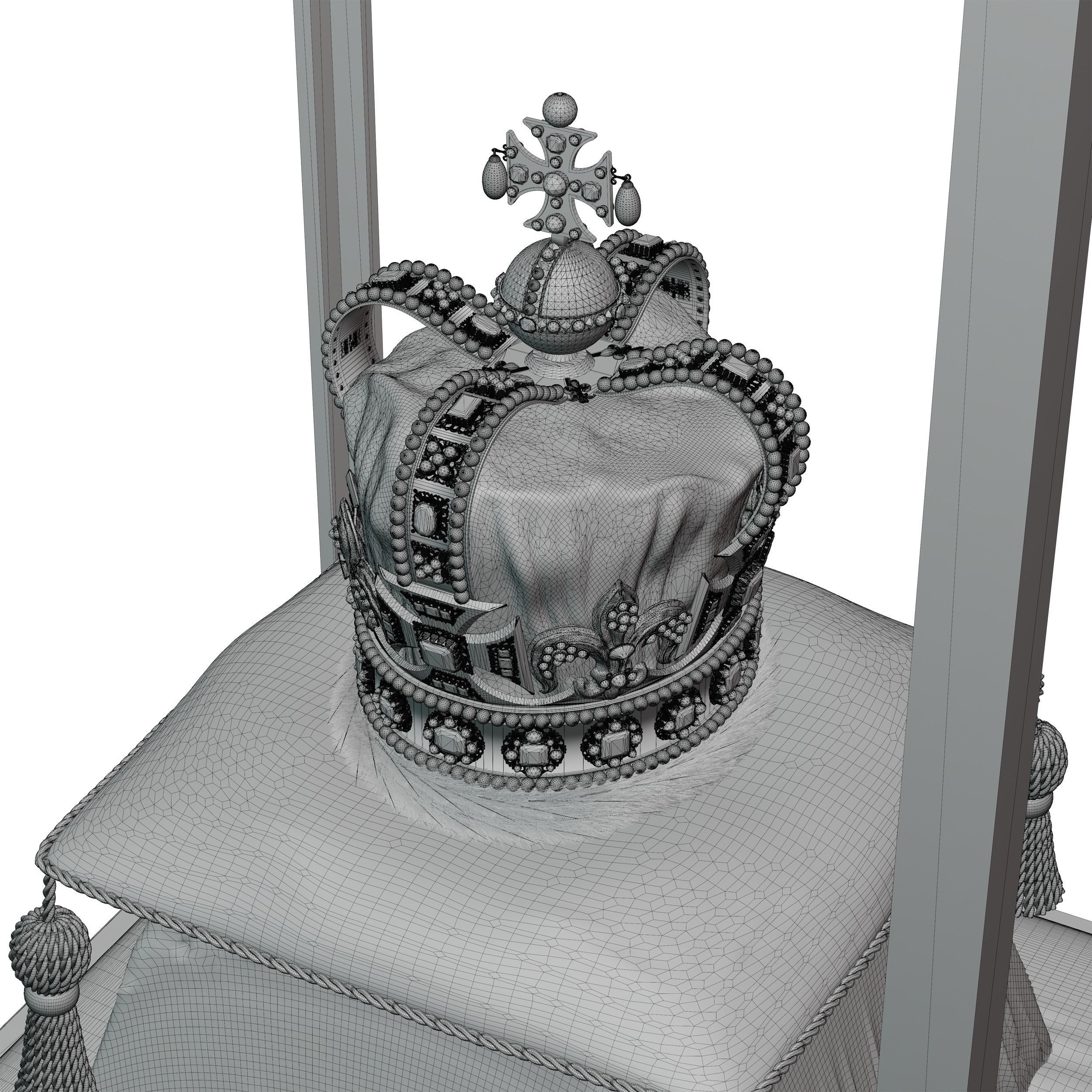 St Edwards Crown - High-Poly 3D model_11