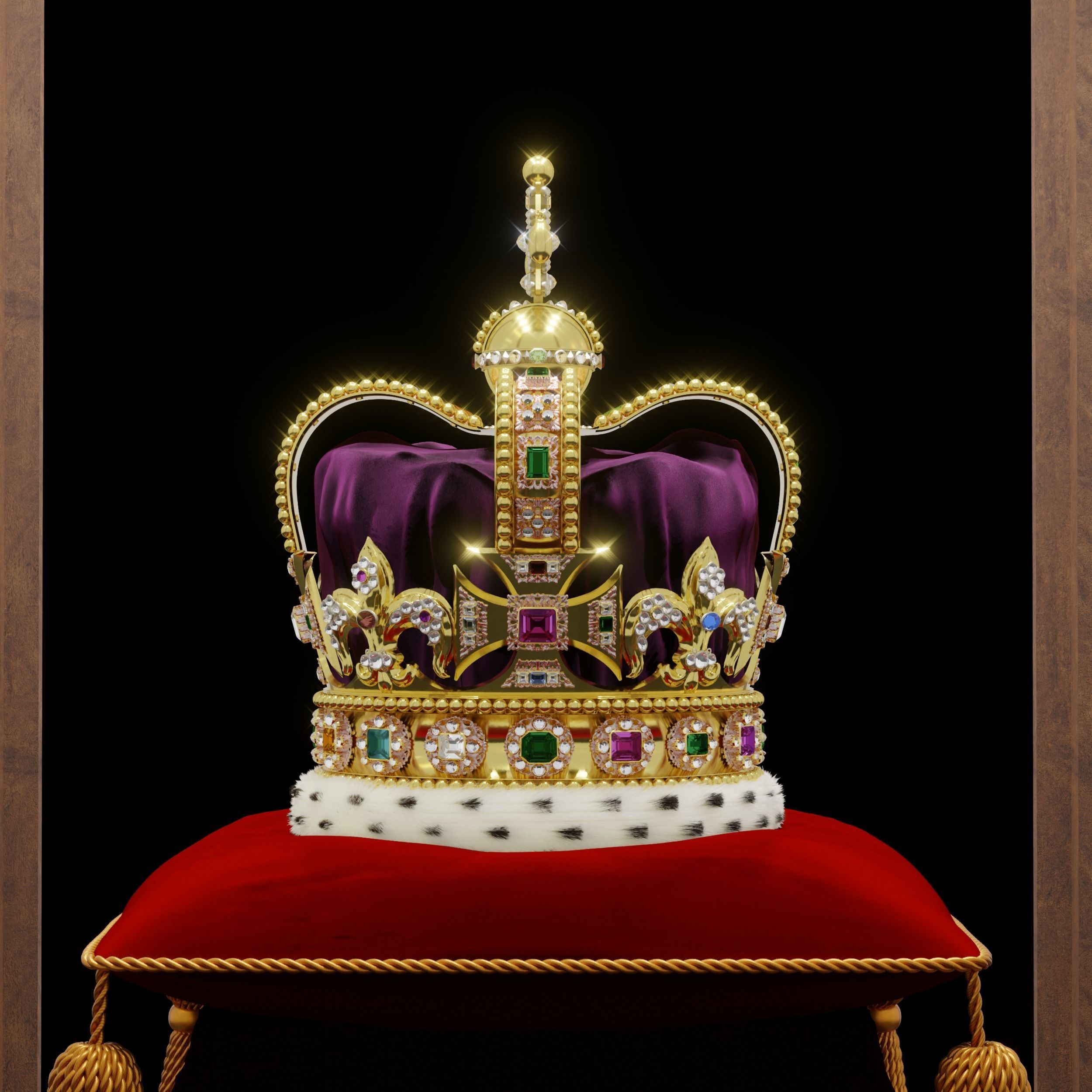 St Edwards Crown - High-Poly 3D model_8