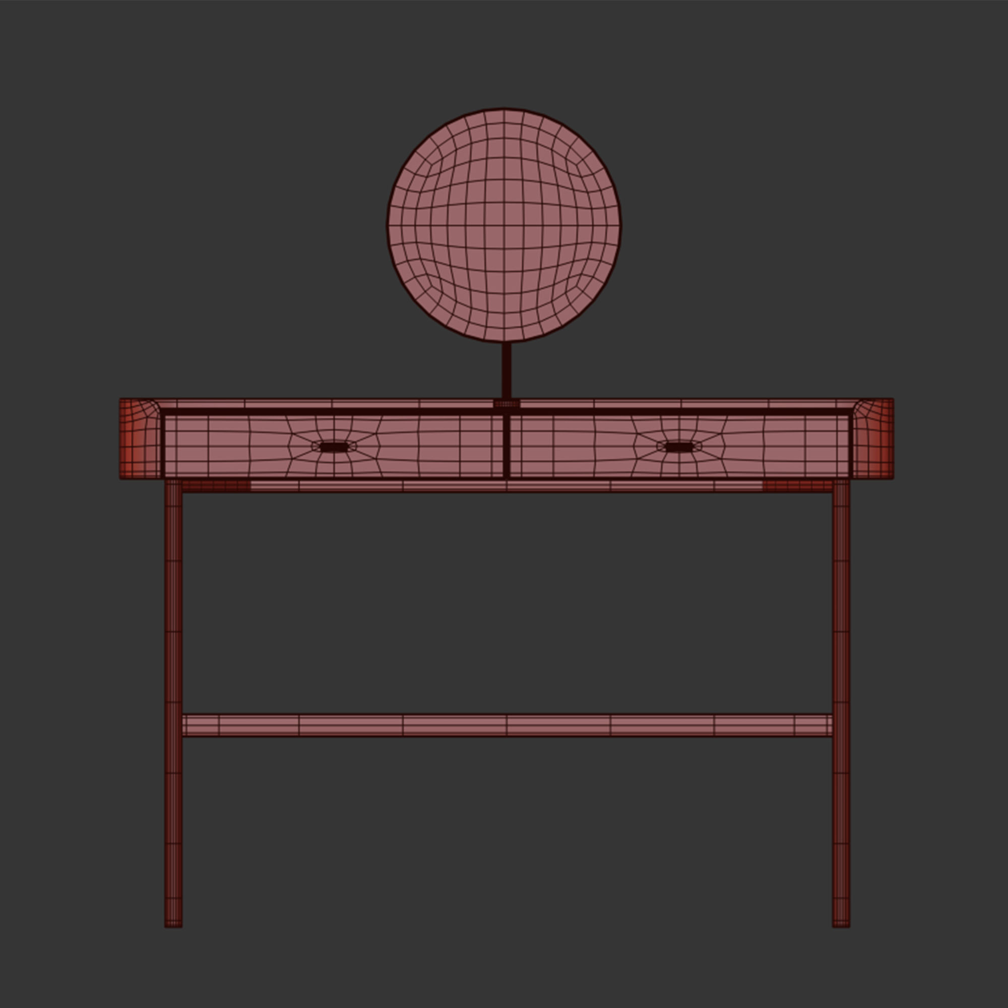 Dafto desks coiffeuse by porada 3D model_6