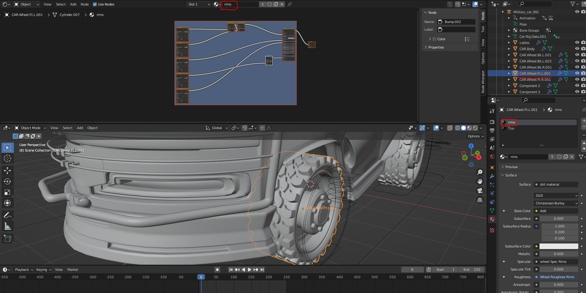 Sci fi CAR Military - Off road - Original Concept Humvee Rigged 3D model_24
