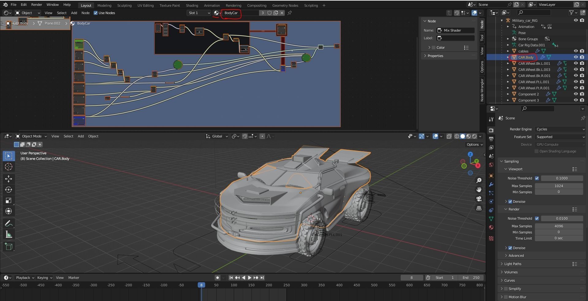 Sci fi CAR Military - Off road - Original Concept Humvee Rigged 3D model_23