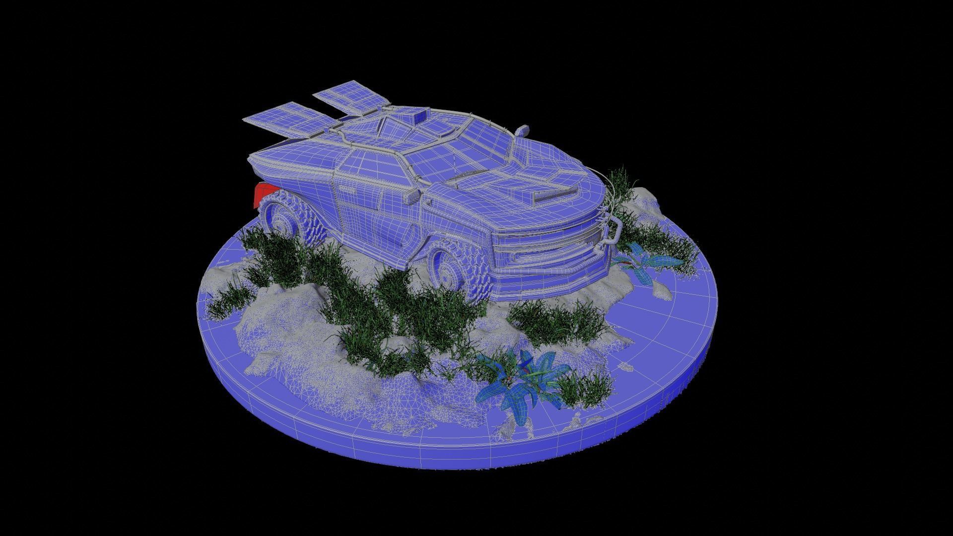 Sci fi CAR Military - Off road - Original Concept Humvee Rigged 3D model_16