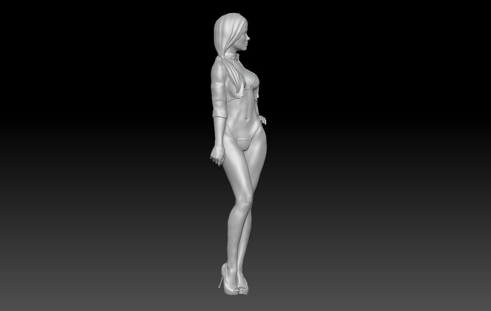 FORMULA ONE GIRL FLAG 2 3D print model_5