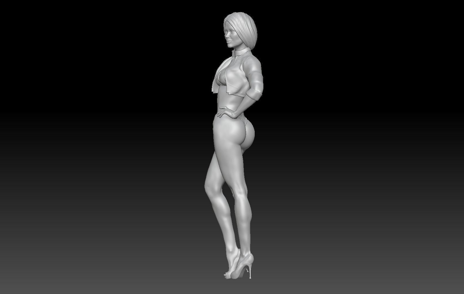 FORMULA ONE GIRL FLAG 2 3D print model_1