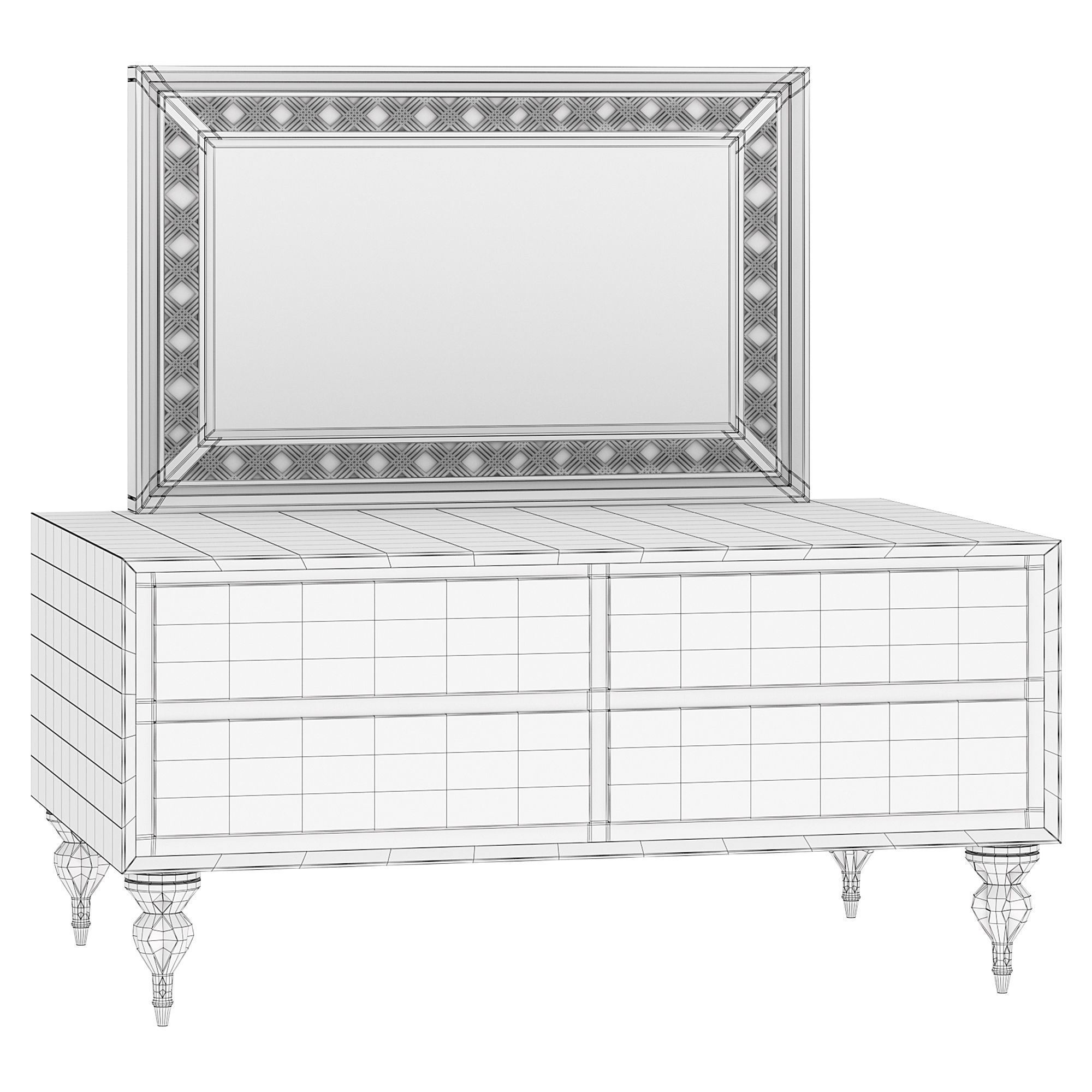 Viola dresser by elve luxury 3D model_3