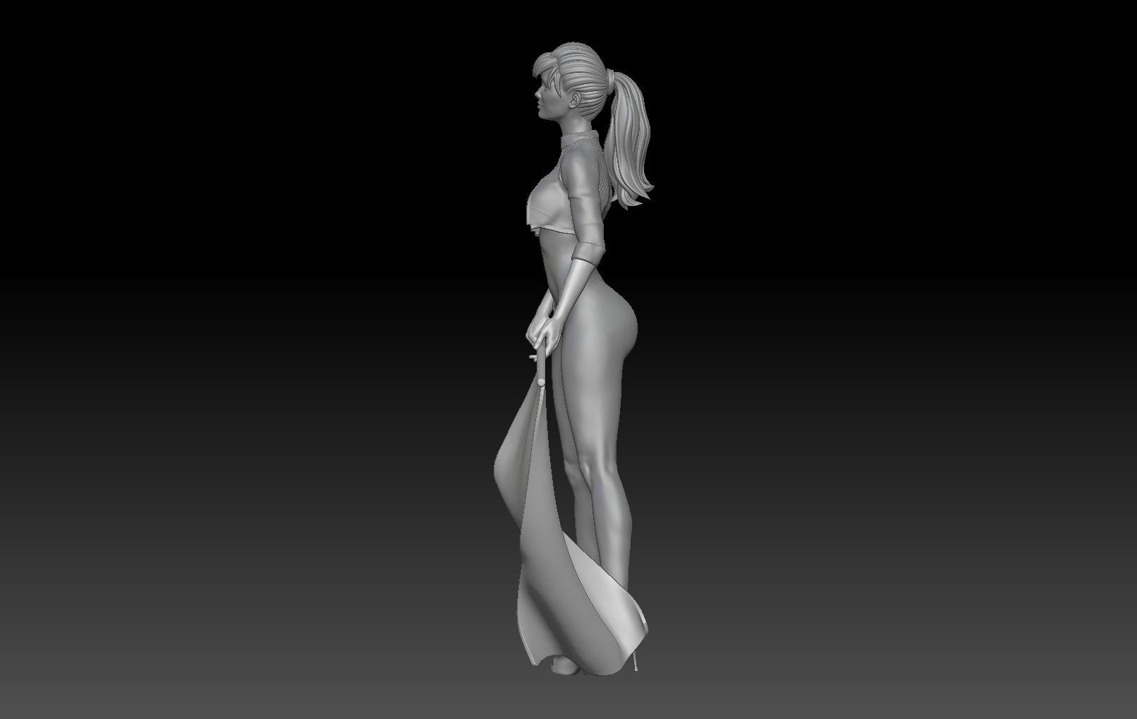 FORMULA ONE GIRL FLAG 4 3D print model_1