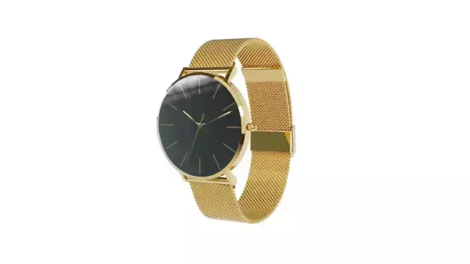 Watch with mesh strap