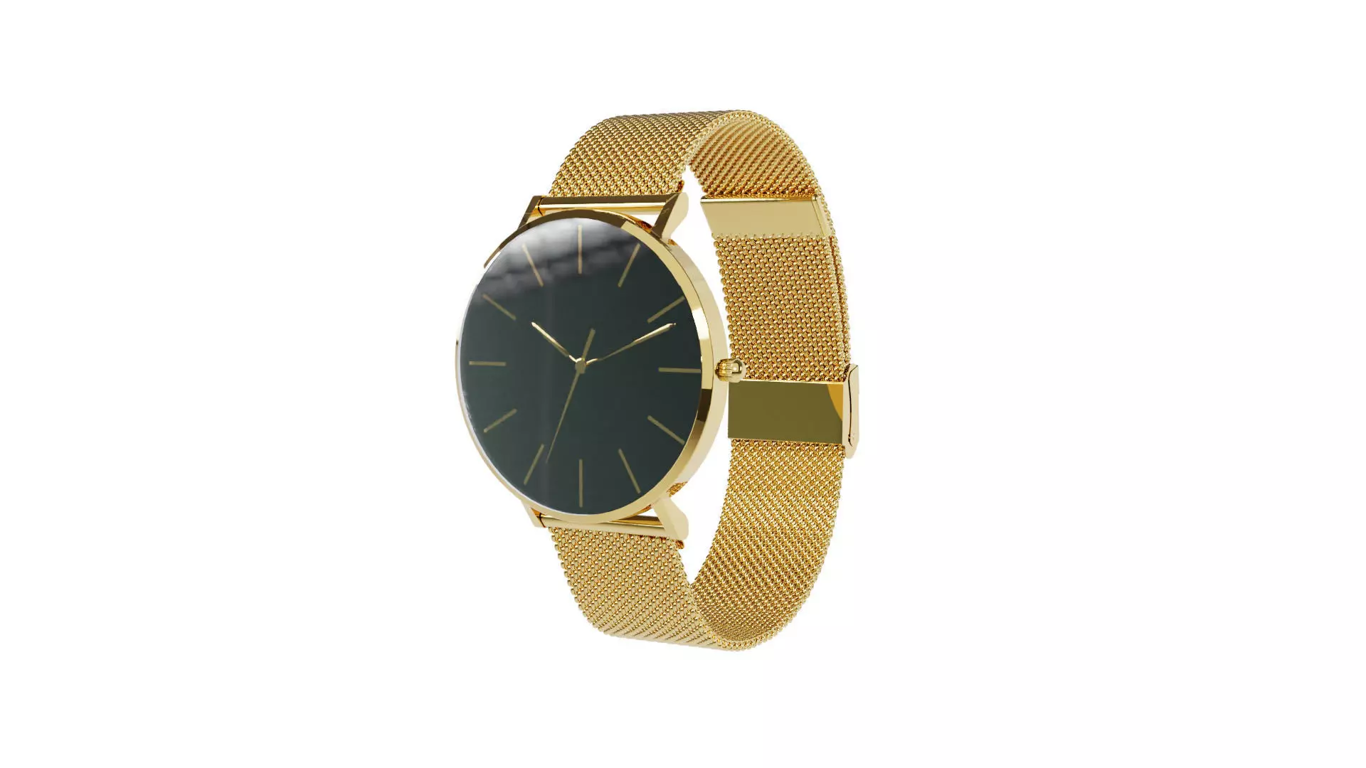 Watch with mesh strap Free 3D model
