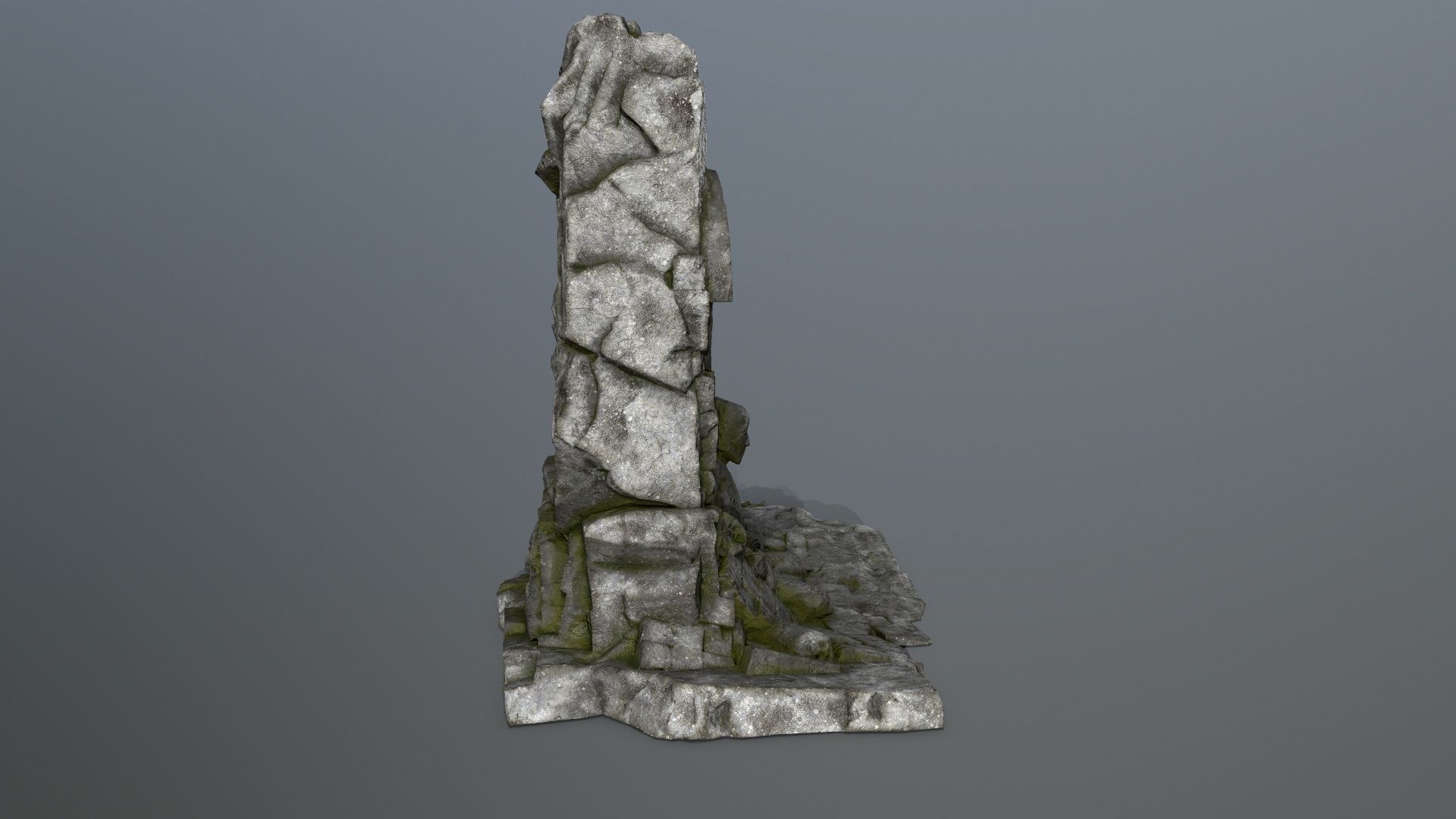 Buddha Rock Low-poly 3D model_3