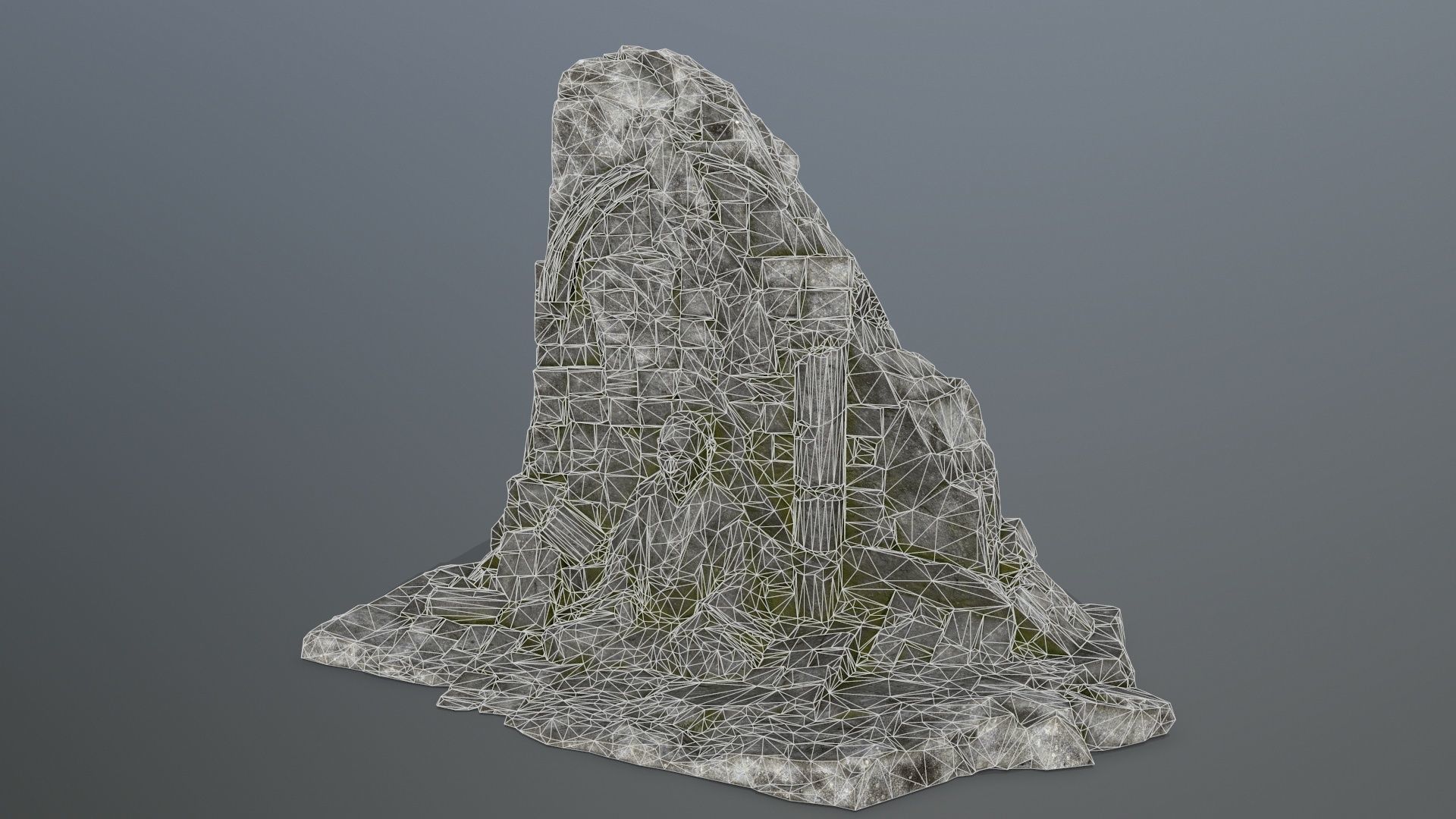 Buddha Rock Low-poly 3D model_11