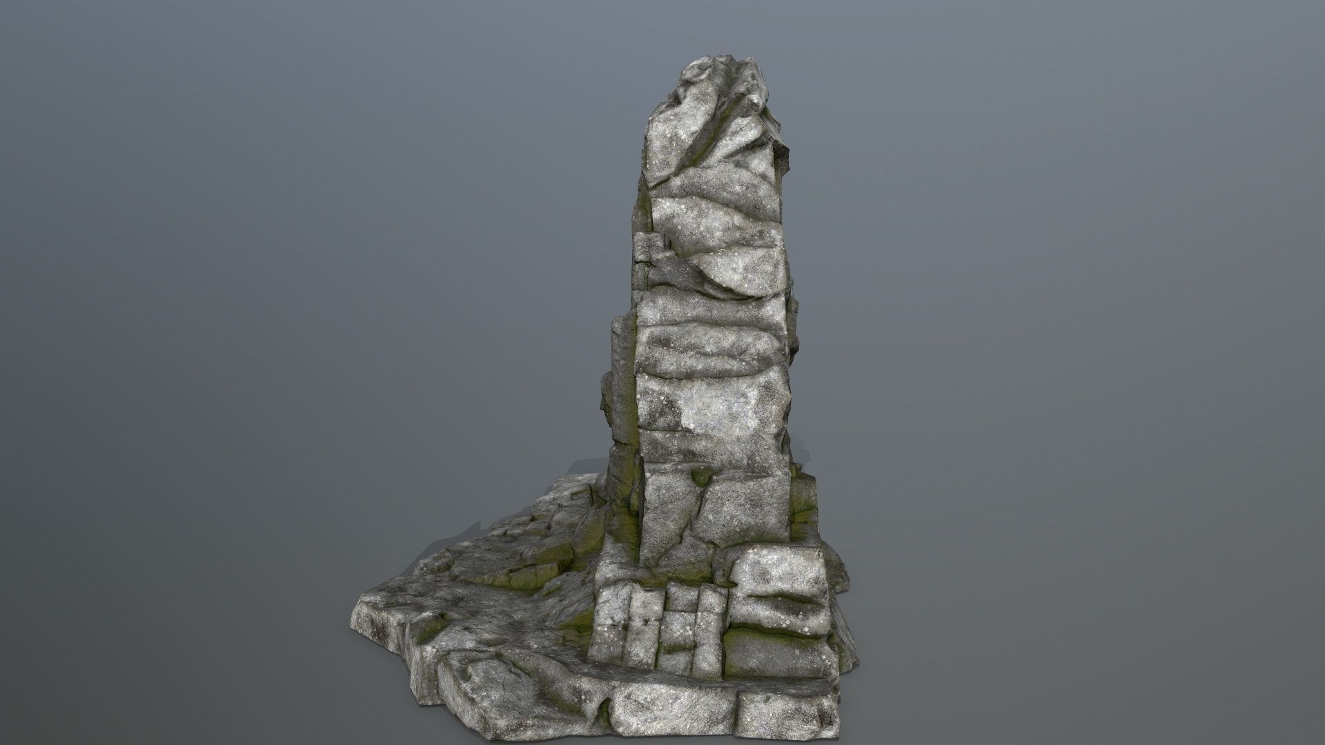 Buddha Rock Low-poly 3D model_6