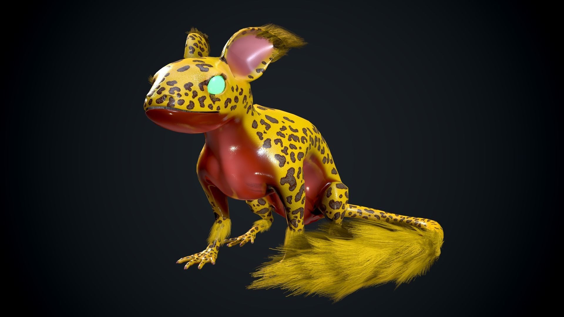 Evil dragon Low-poly 3D model_10