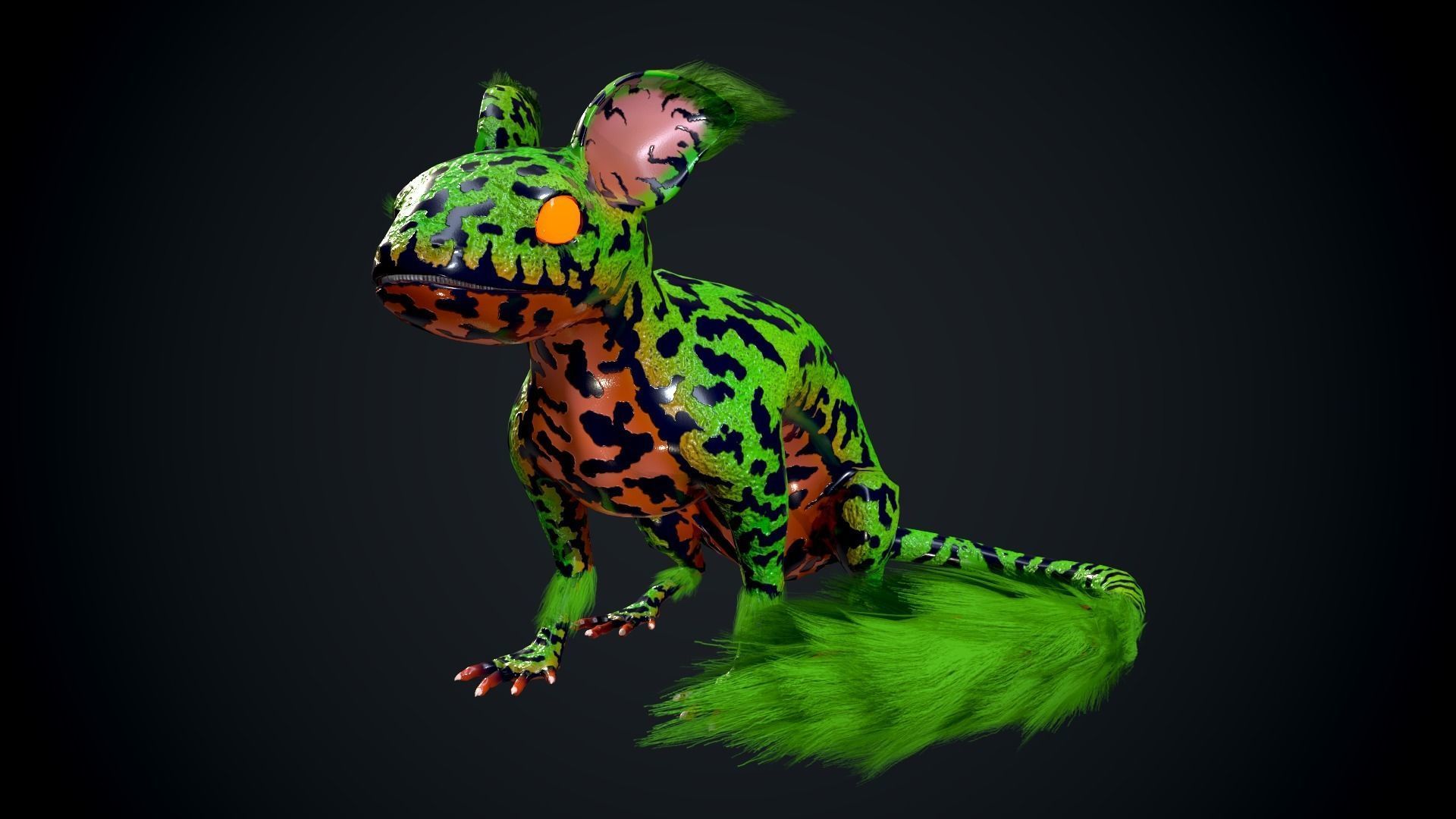 Evil dragon Low-poly 3D model_9