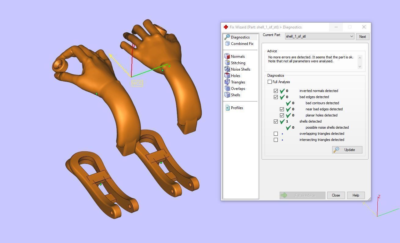 Hand Earrings 3D print model C01 3D print model_6