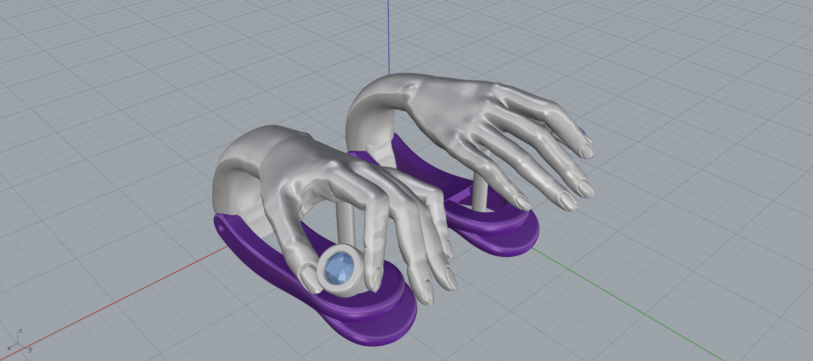 Hand Earrings 3D print model C01 3D print model_14