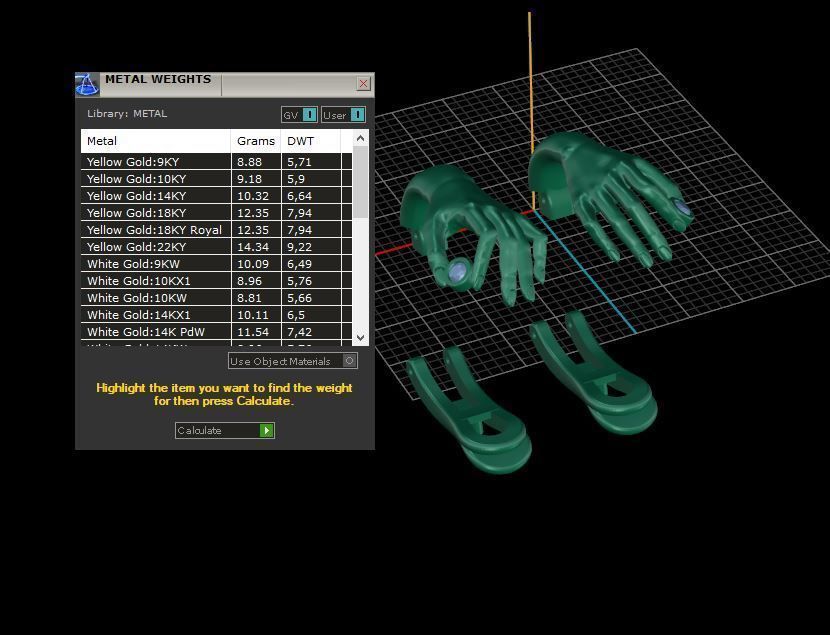 Hand Earrings 3D print model C01 3D print model_7