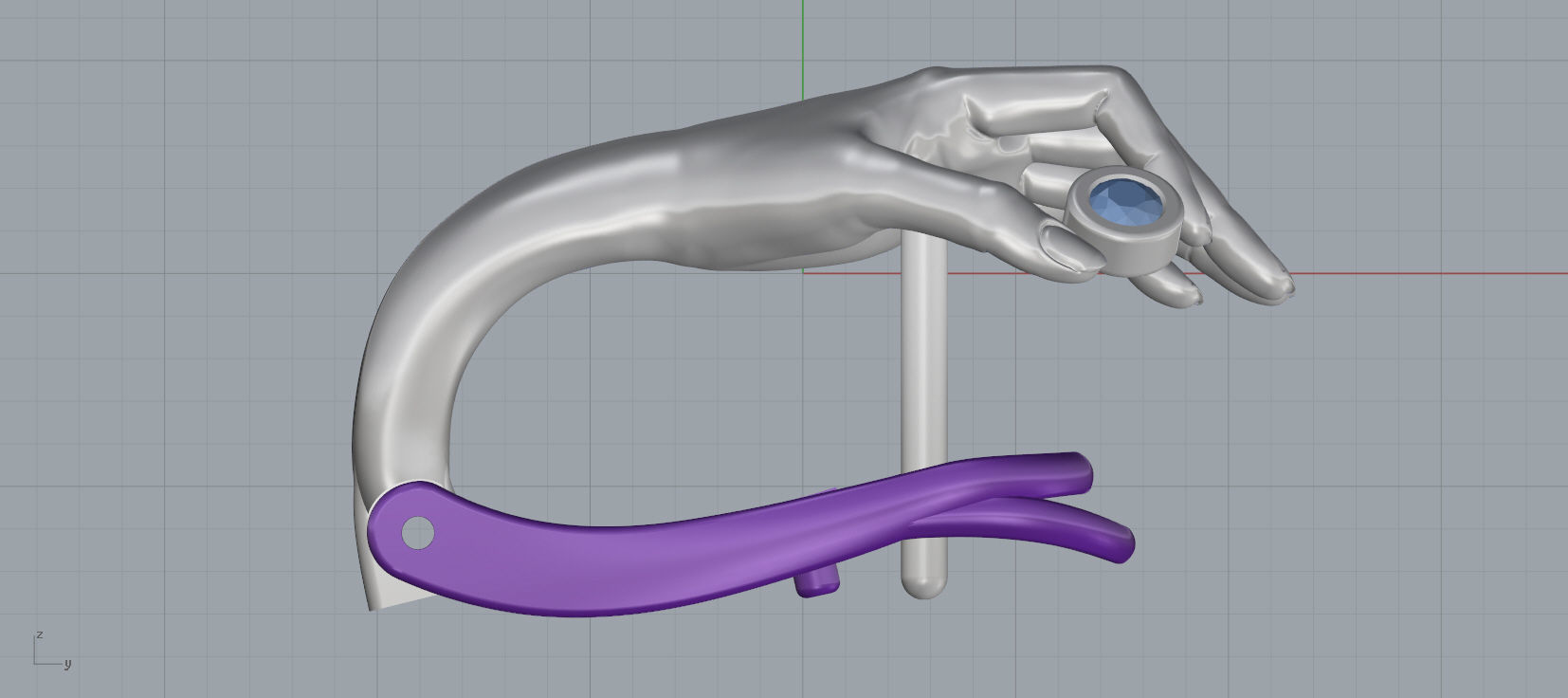 Hand Earrings 3D print model C01 3D print model_10