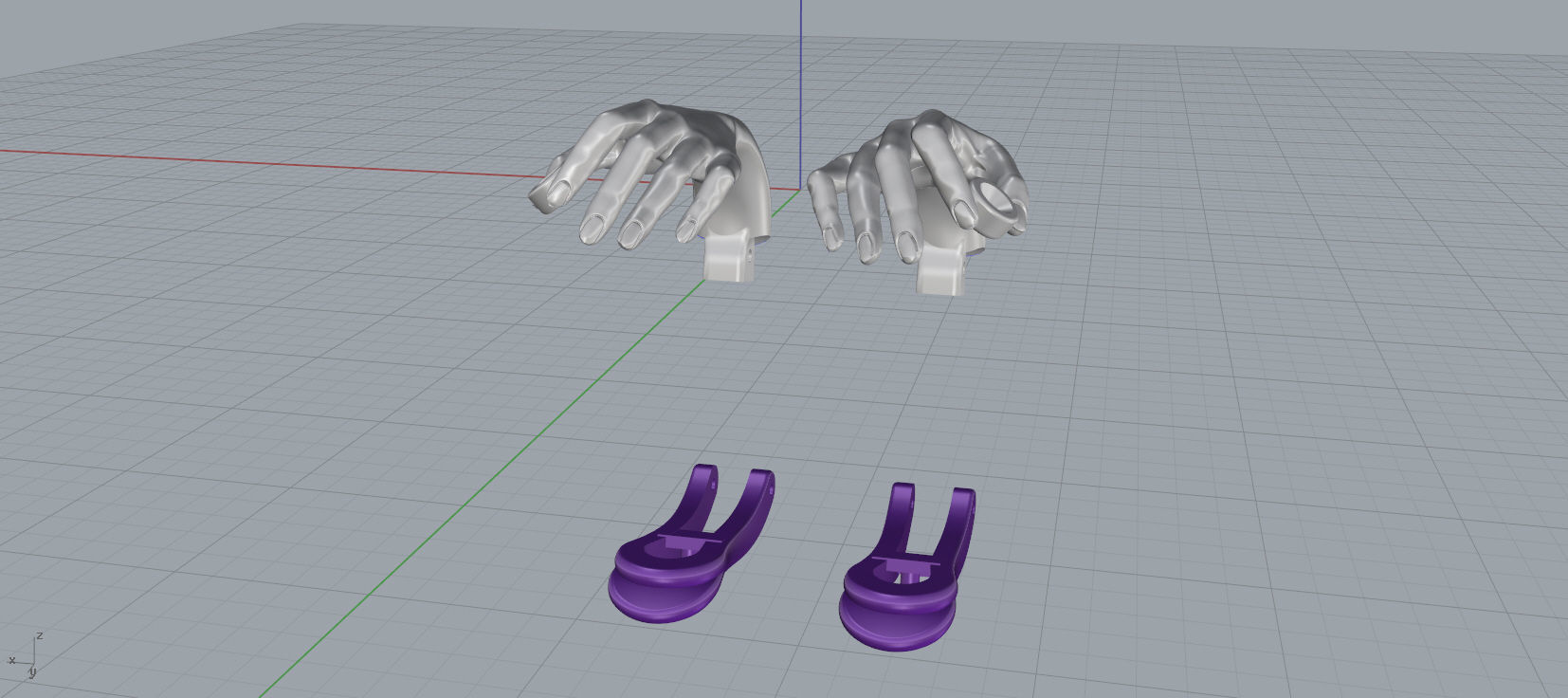 Hand Earrings 3D print model C01 3D print model_15