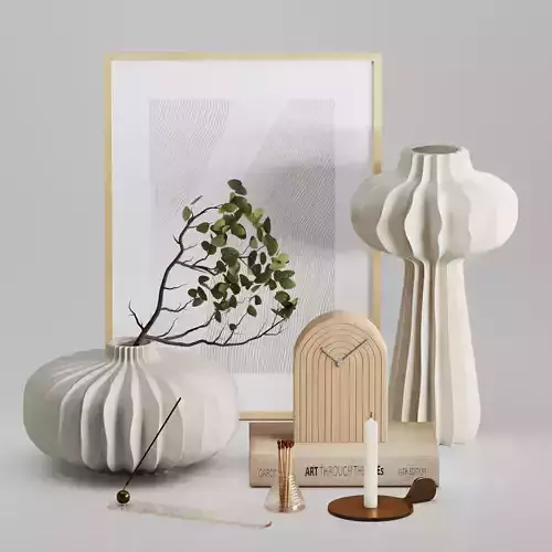 Decorative set 02 with Lithos Vases