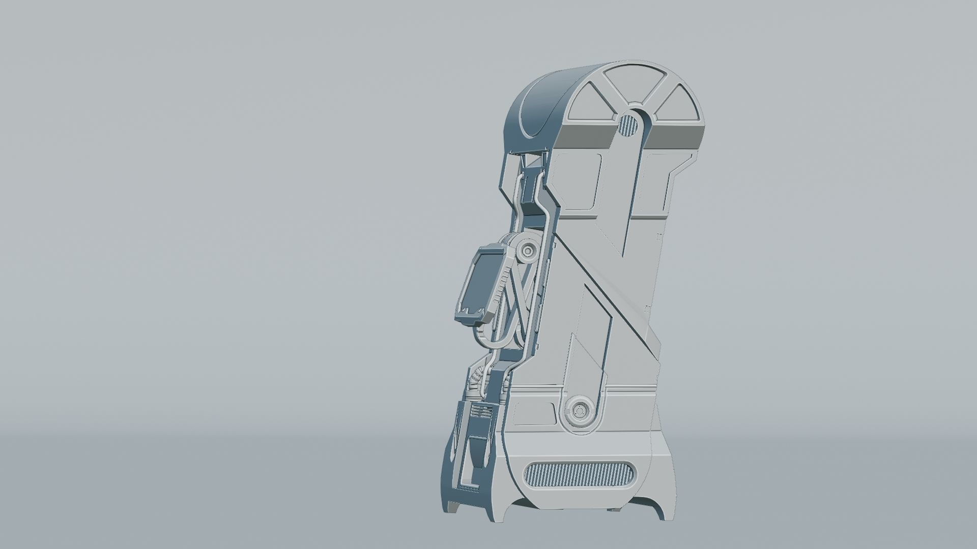 Console Sci-Fi Low-poly 3D model_14