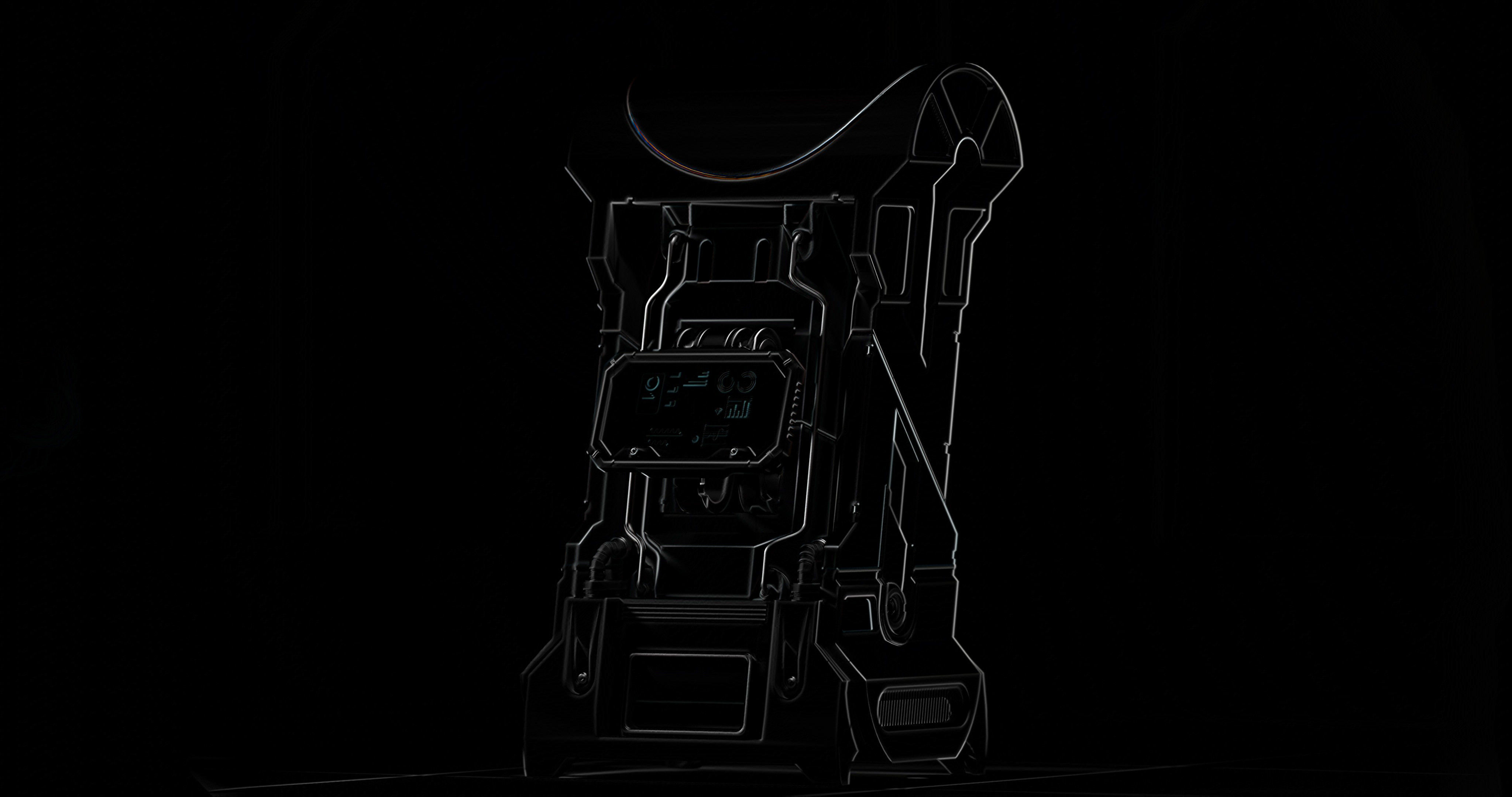 Console Sci-Fi Low-poly 3D model_16