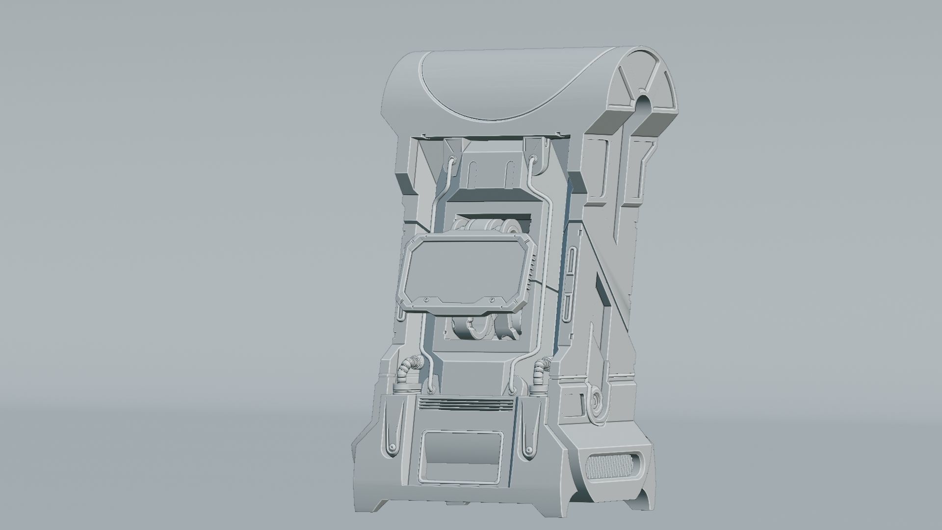 Console Sci-Fi Low-poly 3D model_13