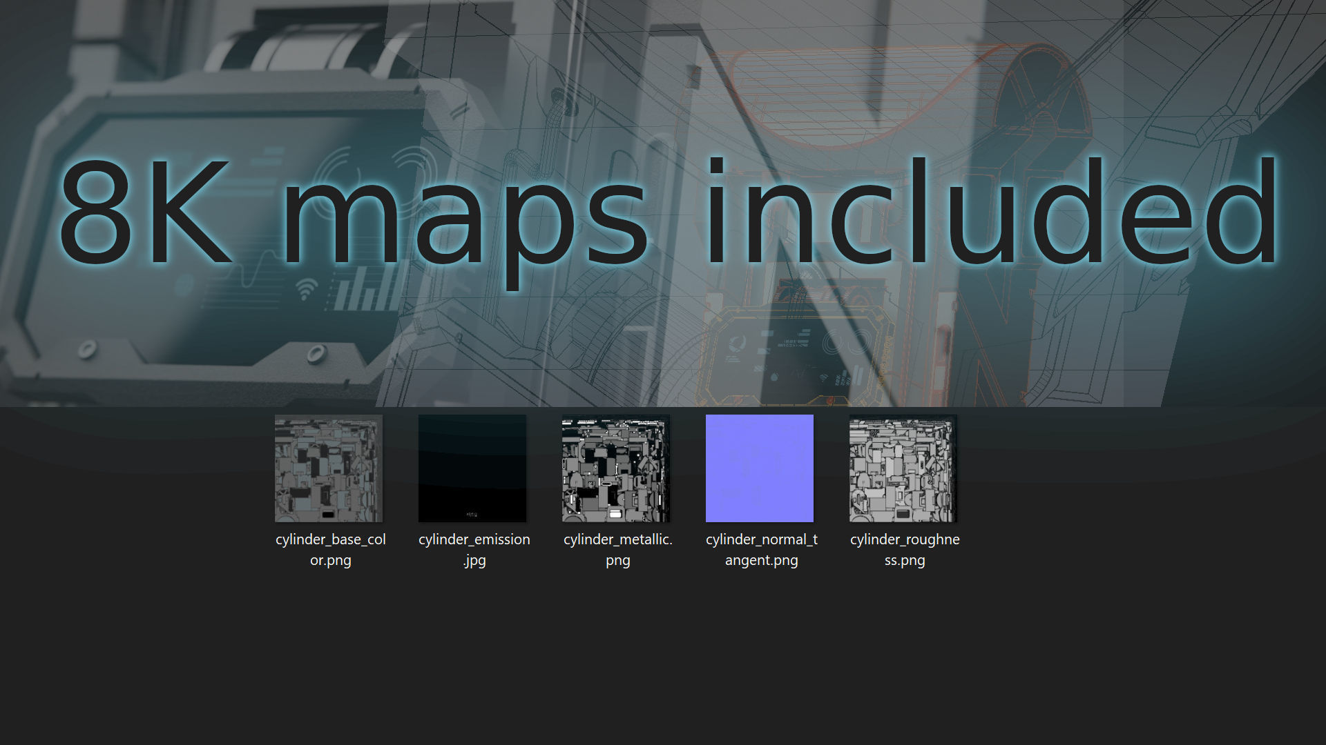 Console Sci-Fi Low-poly 3D model_6