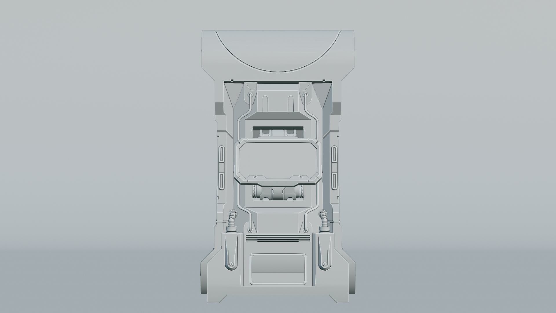 Console Sci-Fi Low-poly 3D model_11