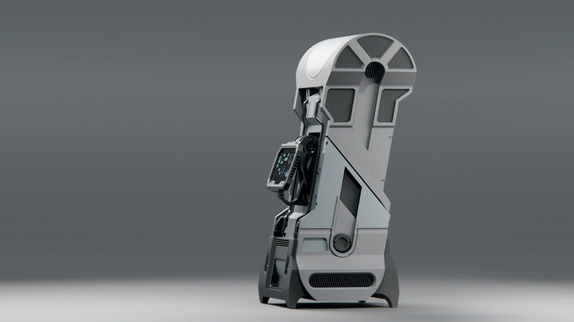 Console Sci-Fi Low-poly 3D model_3