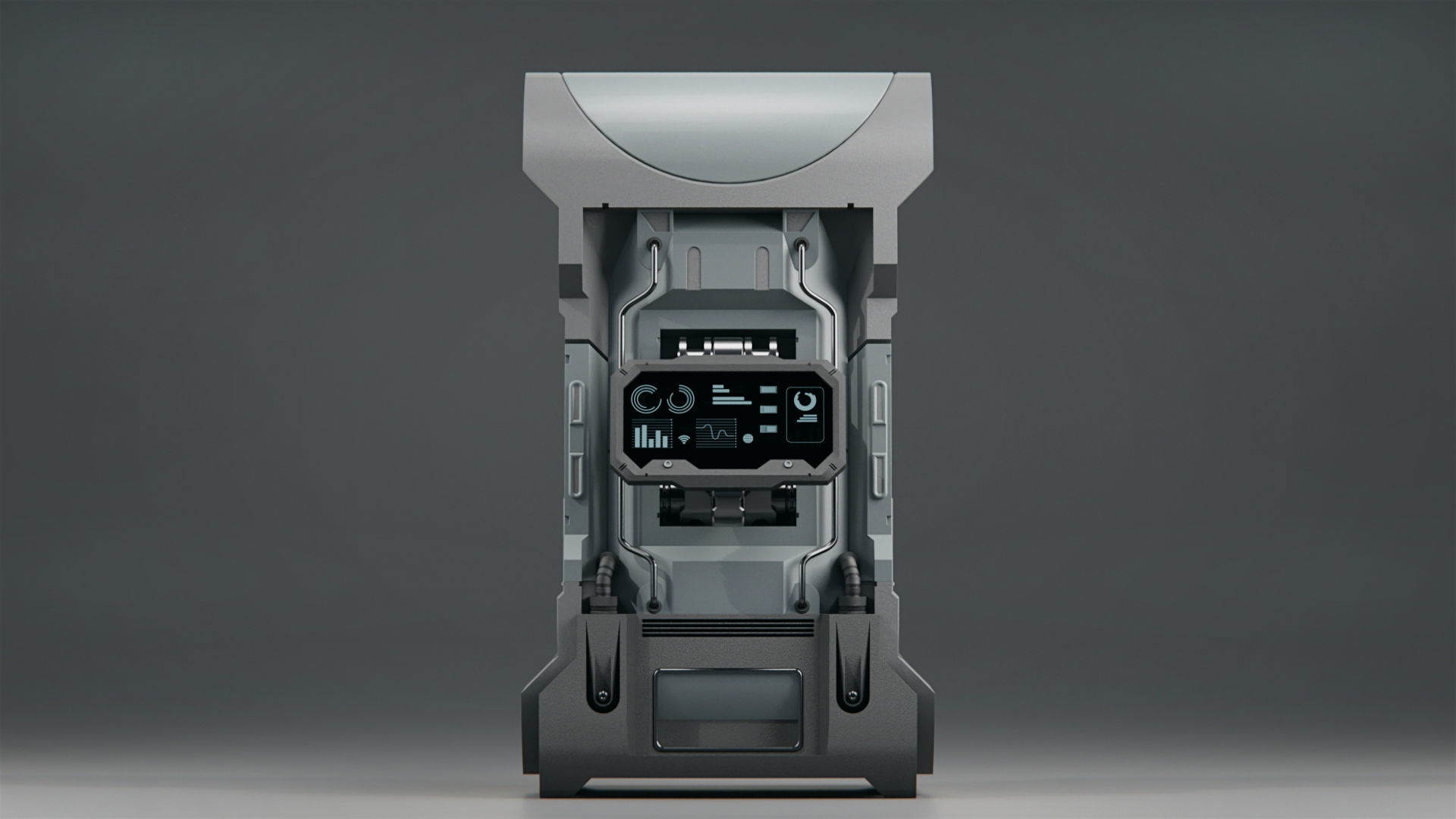 Console Sci-Fi Low-poly 3D model_1