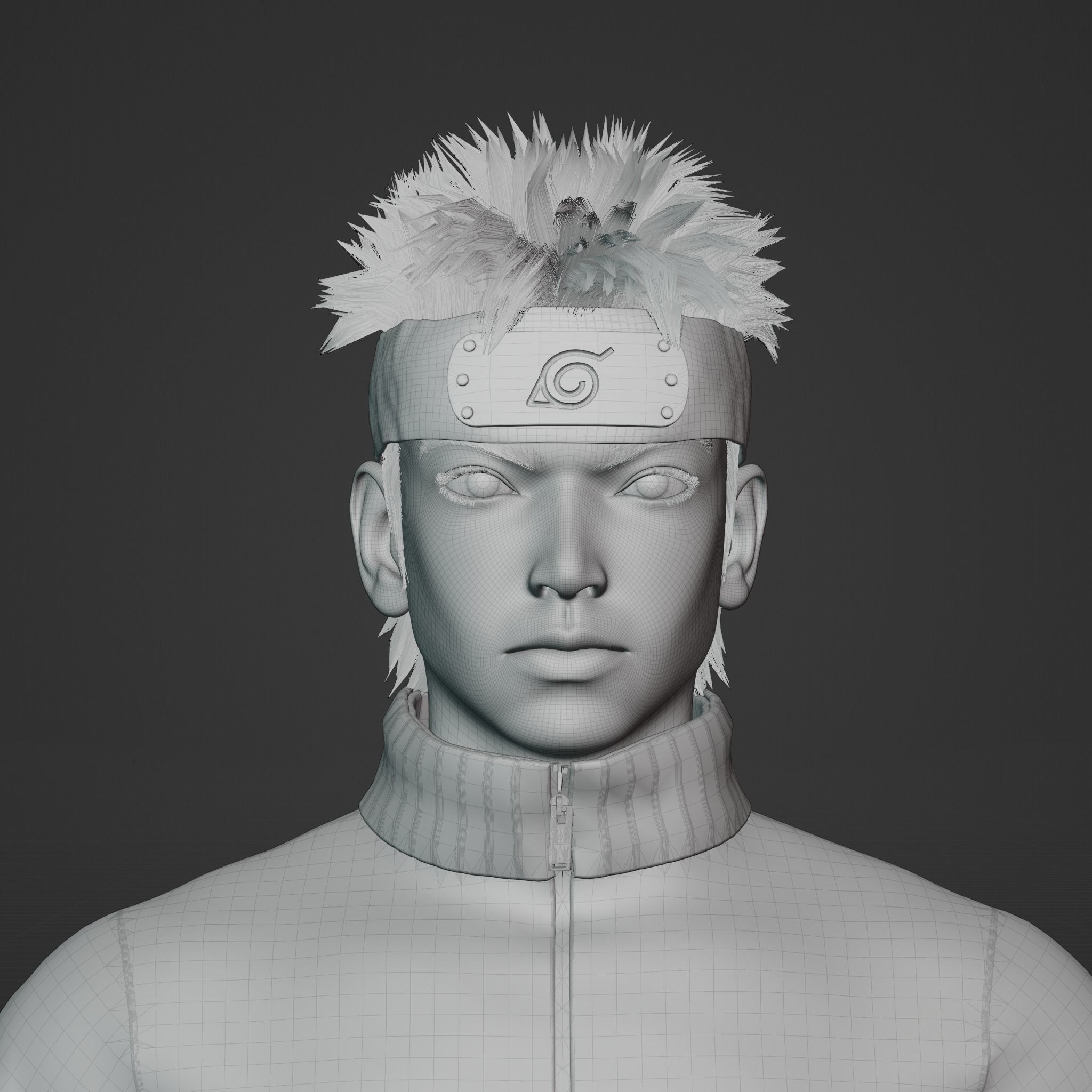 Realistic Naruto character 3D model_4