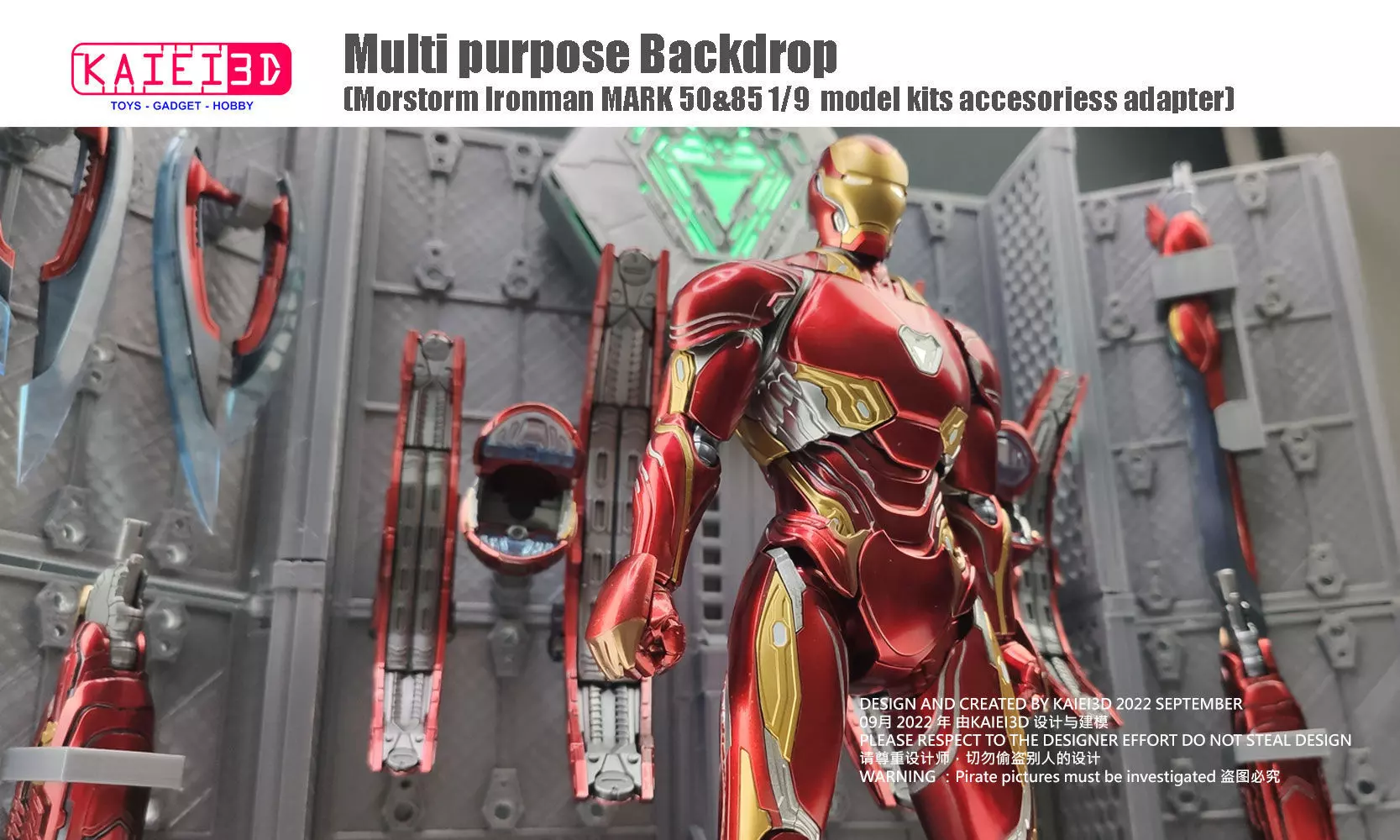 ADAPTER FOR scale 1 per 9 Ironman Model Kits 3D print model
