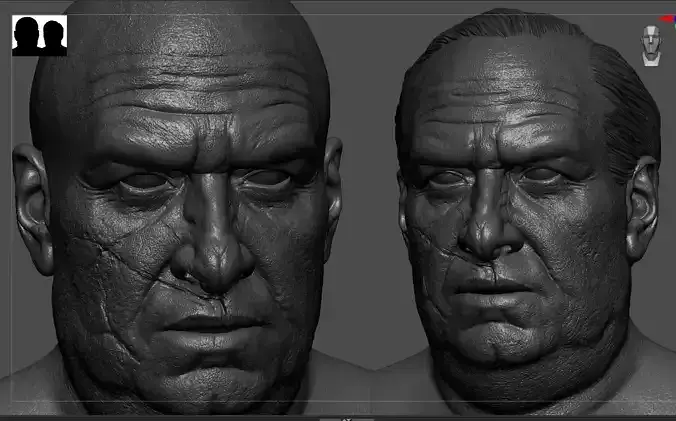 Penguin -Colin Farrell Head Subdivision  3D model