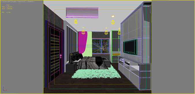 bedroom 6 asian design 3D model 4