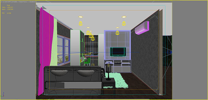 bedroom 6 asian design 3D model 5