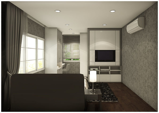 bedroom 6 asian design 3D model 2