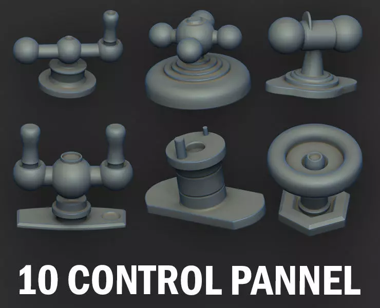 Control Panel IMM Brushes and 3D Models Vol 2 3D model_0