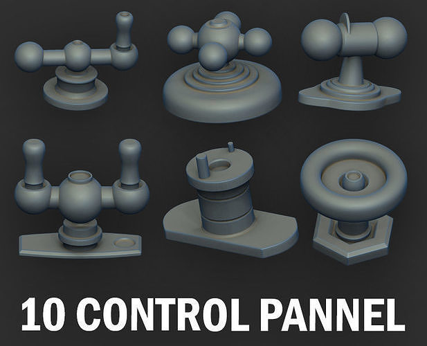 Control Panel IMM Brushes and 3D Models Vol 2 3D model