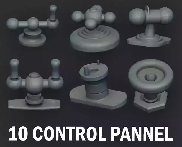 Control Panel IMM Brushes and 3D Models Vol 2 3D model