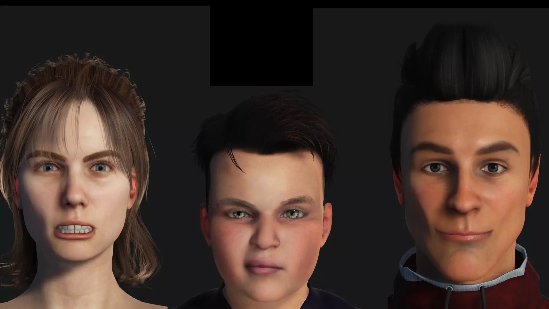 Family woman 3D model_0